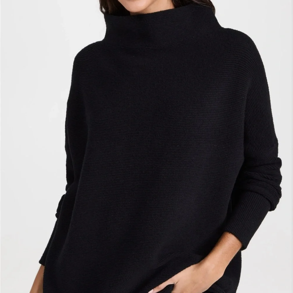 Free People Black Ottoman Slouchy Sweater Sz S - Picture 2 of 8